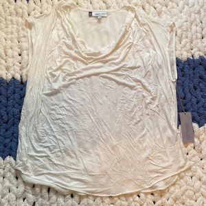 NWT cowl neck top with sheer back from Jennifer Lopez size XL